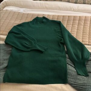 F&F Green Cowl Turtleneck Sweater